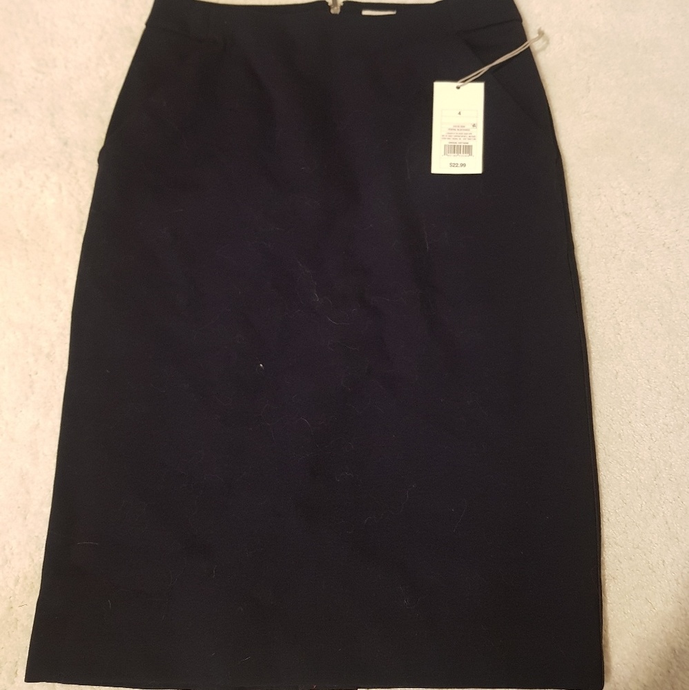 Black pencil skirt with zip up on back